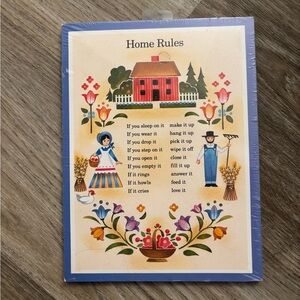 Vintage House Rules Sign 1993